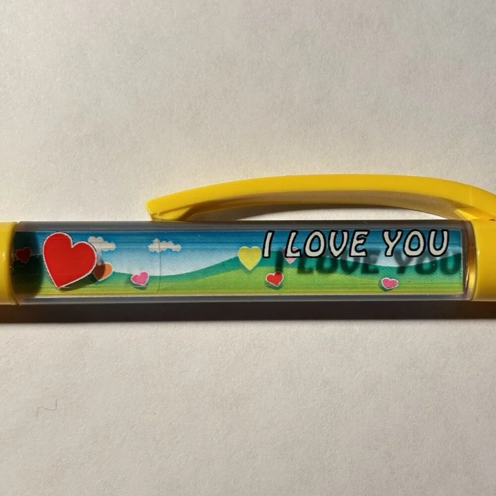 I Love You Floaty Pen Red Heart Moves Wedding Shower Marriage Valentines Gift